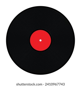 Vinyl record icon. Symbol of music, sound or gramophone. Sound playback or musician icon.