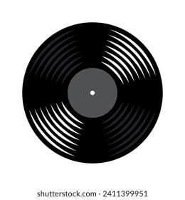 Vinyl record icon. Symbol of music, sound or gramophone. Sound playback or musician icon.