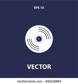 vinyl record icon. vector eps10 icon
