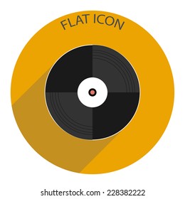 Vinyl record icon. Vector illustration