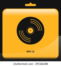 vinyl record icon. vector illustration