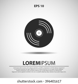 vinyl record icon. vector illustration