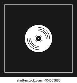 vinyl record icon. vector illustration
