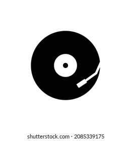 vinyl record icon vector music sign