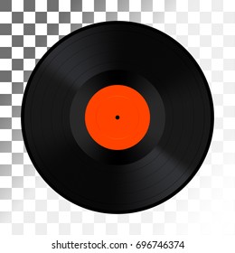 Vinyl record isolated. Icon DJ. Vector illustration