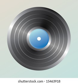 Vinyl Record isolated on a white background. Vector.