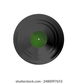 vinyl record isolated on white	