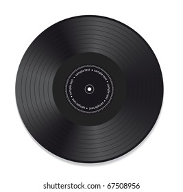 Vinyl record isolated on white background