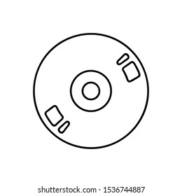Vinyl record line icon. linear style sign for mobile concept and web design. CD disc outline vector icon. Dj music symbol, logo illustration. Stock vector illustration