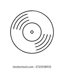 vinyl record line logo vector icon on a white background
Vector line logo icon
