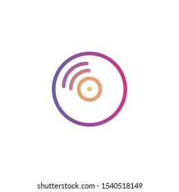 Vinyl record  - Line Vector Icon