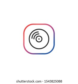 Vinyl record  - Line Vector Icon