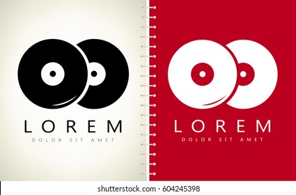 vinyl record logo music design