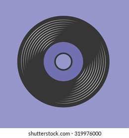 Vinyl record, LP record illustration vector