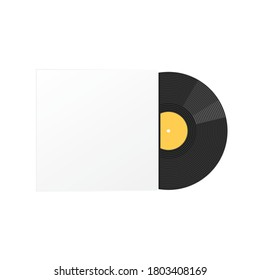 Icono de grabación de vinilo, fondo de iluminación vectorial