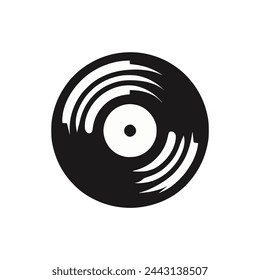 vinyl record music logo vector illustration template design