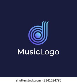 vinyl record music modern colorful gradient logo design icon vector inspiration
