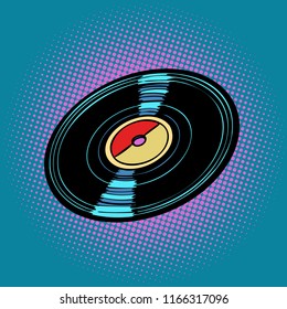 Vinyl record, music. Pop art retro vector illustration kitsch vintage