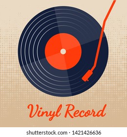 vinyl record music vector with classic background graphic 