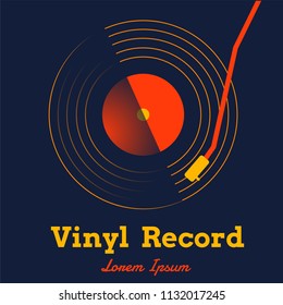 vinyl record music vector with dark background graphic 