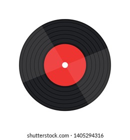 vinyl record music vector with vinyl record word