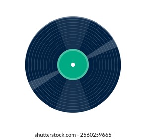 Vinyl record musical equipment font 0 digit symbol. Retro music player record English ABC isolated vector numeral symbol, alphabet font typeset vinyl LP disc zero digit or figure