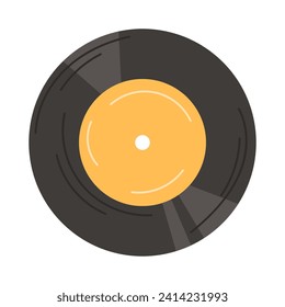 Vinyl record. An object from the 90s, 80s. Retro. Icon isolated on white background.