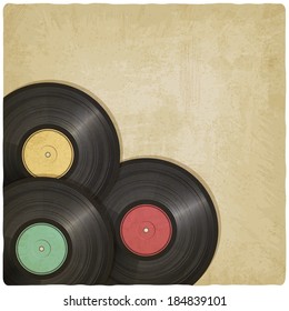 vinyl record old background - vector illustration. eps 10