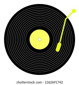Vinyl record on a white background, vector