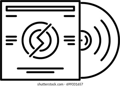 vinyl record outline icon