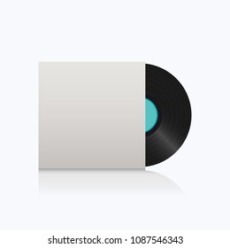 Vinyl Record Paper Case Vector Icon