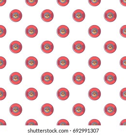 Vinyl record pattern in cartoon style. Seamless pattern vector illustration