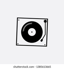 Vinyl Record Player Icon Sign Signifier Vector