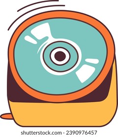 Ilustración vectorial del reproductor de grabación de vinilo