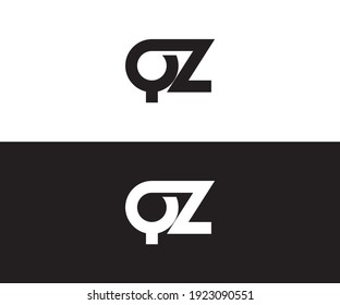Vinyl record and qz logo template. Vector music icon or emblem.