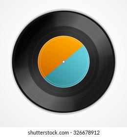 Vinyl Record. Realistic Retro Design. Vector illustration