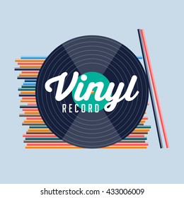  Vinyl-Aufnahme. Schallplattengeschäft. Retro-Vinyl. Vinyl-Sammlung. Vinyl-Musik