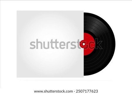 vinyl record. Red color. vector