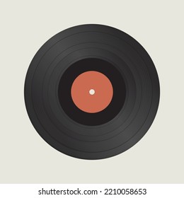 vinyl record retro art. vinyl record for art print, home decor, vintage and retro themes. old songs. 80s, 70s and 60s music. old objects.