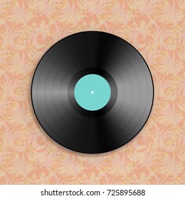 Vinyl Record. Retro design. Front view.