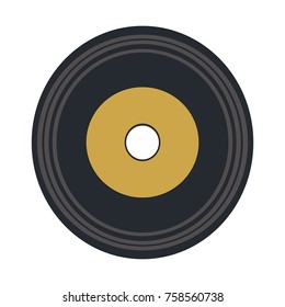 Vinyl record retro on white background vector illustration