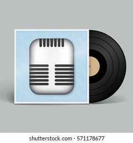 Vinyl record. Retro style. Vector illustration.