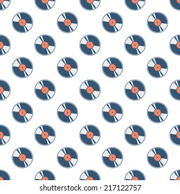 Vinyl record seamless pattern.