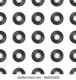 VINYL RECORD SEAMLESS PATTERN BACKGROUND