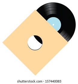 Vinyl record with several musical compositions. Vector illustration.