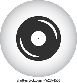 Vinyl record sign simple icon on background