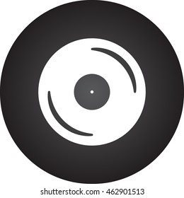 Vinyl record sign simple icon on background