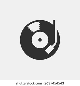 Vinyl record. Simple vector icon