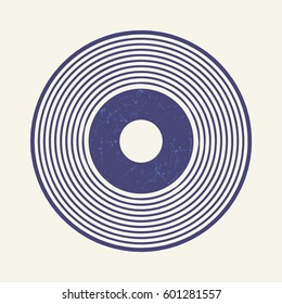 Vinyl record style, lp record symbol