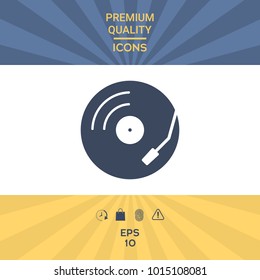 Vinyl record turntable icon
